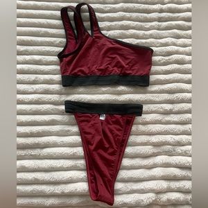 Sexy one shoulder 2 piece bikini